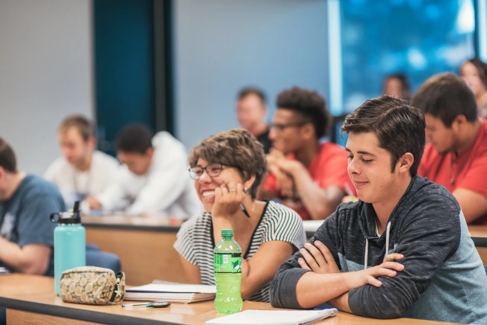 students sitting in classroom