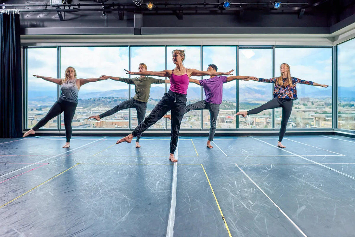 VAPA Dance Students in the Ent Center Studio